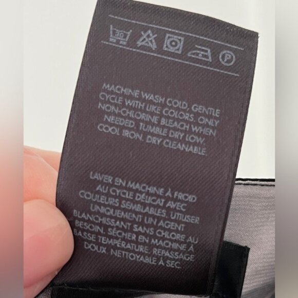 STYLE & CO Flowy Button Front Blouse Yellow Cream Black 3/4 Bell Sleeve Abstract - Picture 6 of 12